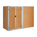 屋外収納用木製キャビネット - 雨風からの保護に最適 - 木材製 - 150 x 80 x 90