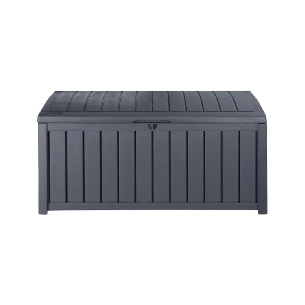 収納ボックス付き屋外用グレー樹脂製 - 120 x 70 x 60